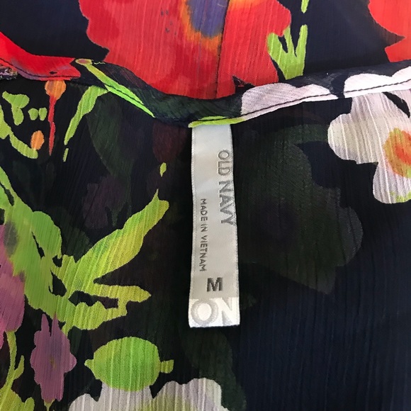 Old Navy Sheer Floral Dress Medium EUC - Picture 9 of 11